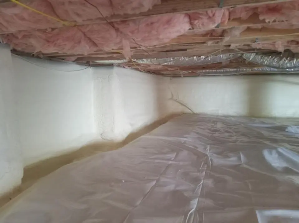 Crawl space encapsulation with closed-cell spray foam for Attic Insulation in Chicago